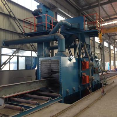 China Building Material Shops Good Quality Teel Profiles Abrator and H Beam Roller Conveyor Shot Blasting Machine for sale