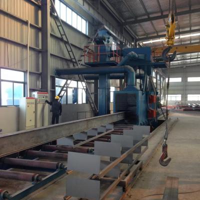 China Building material shops improve efficiency! Perfect Metal Surface Cleaning Professional H Beam Roller Conveyor Shot Blast Machine for sale