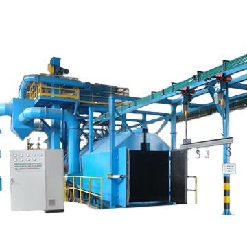 China Building Material Shops Steel Cylinder Continuous Automatic Overhead Rail Conveyor Tunnel Shot Blasting Machine For Efficient Rail Maintenance for sale