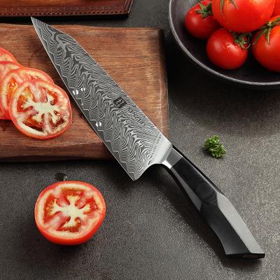 China 8 Inch Professional Disposable 67 Layers Damascus Steel Chef Kitchen Knife With Handle G10 Premium for sale