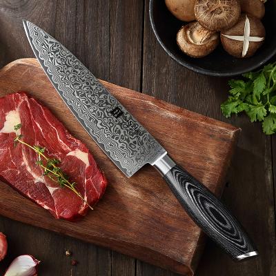 China Viable Japanese Chef 8 Inch Damascus Kitchen Knife for sale