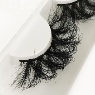 China Fluffy Curly Eyelashes Mink Lash Storage 25mm Eyelashes Mink Lasheswholesale Vendor Russian Strip for sale