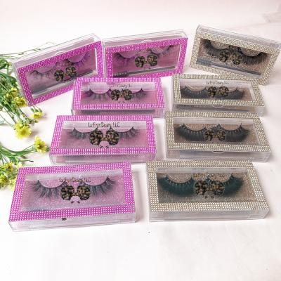 China Wholesale Packaging 20mm Mink Lashes Glitter Diamond Eyelash Seller Thick Shiny Lashes Mink Lashes Cases for sale