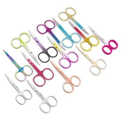 China Strip Lashes Private Label Custom Mini Makeup Tools Lashes Scissors Eyebrow Tweezers Applicator Scissors for sale