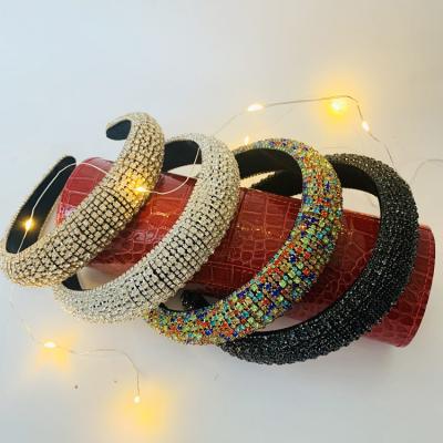 China Wholesale bling ribbon hair accessories designer headbands rhinestone headband hair bands for woman for sale