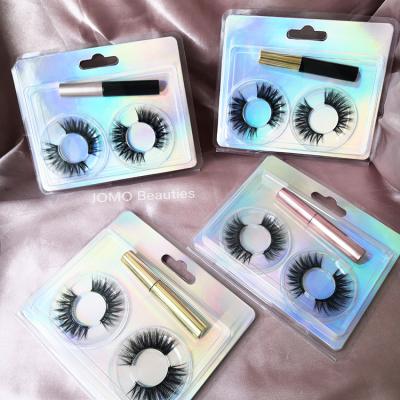 China Wholesale Private Label Box Packing Eyelash Magnet Wick Eyeliner Natural Clear Custom Natural Eyelashes and Magnetic Lashes for sale