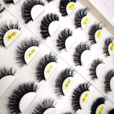 China New 15mm False Mink Lashes Seller 6D Mink Eye Lashes Fluffy Mink Lashes Full Strip Crisscross Silk Lashes for sale