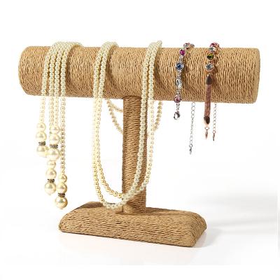 China Wholesale High Quality Jewelry Display DIGU Linen Jewelry Display Stand Bracelet Necklace Display Props String Display Rack for sale