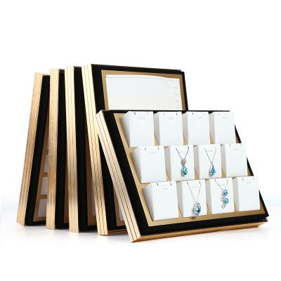 China Wholesale DIGU Jewelry Display Frame Tray Ring Metal Jewelry Display Tray White Earrings Show Jewelry Trays for sale