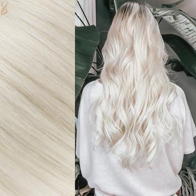 China YADING AIR Platinum #60 Blonde Double Raw Virgin Good Quality Straight Hair Weft New Hair Weft Extension for sale