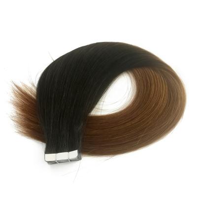 China Straight Strip in Hair Extensions Human Hair Double Brown 100% Virgin Black Ombre 1B/5 Cuticle Aligned Remy Hair Wefts Weaving 12A for sale