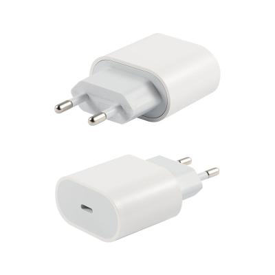 China Mobile Phone Wholesale USB C Cell Phone Power Adapter 20w PD Fast Charging Cable Charger For iPhone Apple for sale