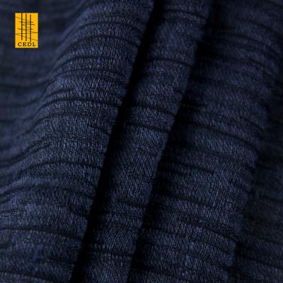 China Breathable Popular Yarn Dyed Crepe Natural Silk Canvas Blended Fabric For Dress Skirt Shirt for sale