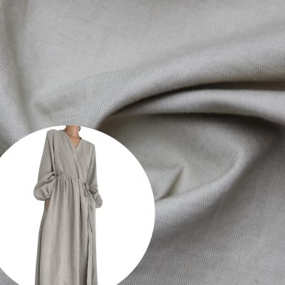 China Organic Cheap Sale Linen Cotton For Industry Solid Organic BROKEN Shirt Twill Fabric MEDIUM WEIGHT CURTAIN for sale