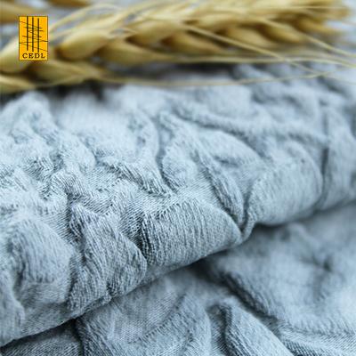 China High quality solid 100% cotton jacquard fabric Shrink-resistant for bedding or home textile tiles for sale