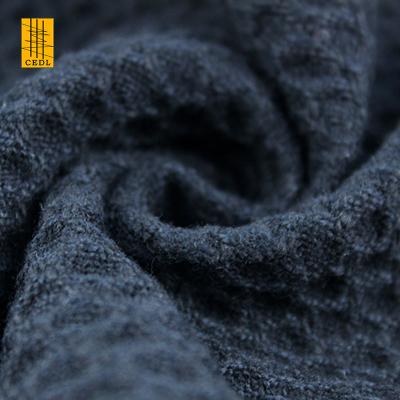 China Breathable Soft Warm Gray Jacquard High Quality Wool Smoky Fabric For Apparel Design Or Pants Or Garments for sale