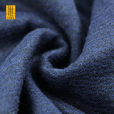 China Breathable Hot Selling Dark Blue High Quality Woolen Fabric For Apparel Design Or Pants Or Garments en venta