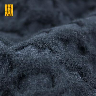 China Breathable Fashion Gray Solid Jacquard High Quality Smoky Woolen Fabric Nice For Apparel Design Or Pants Or Garments en venta