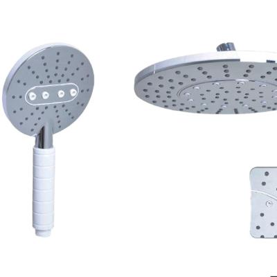 China Without Divert Cixi Factory Round Three Functions Chrome Plating Rain Shower Head High Pressure Shower Head for sale