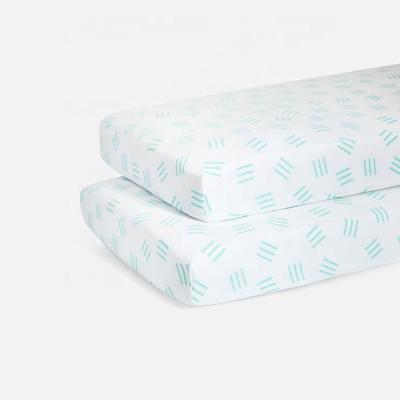 China New Design 100% Anti-Static Organic Cotton Fitted Crib Sheet For Standard Crib Mattress for sale