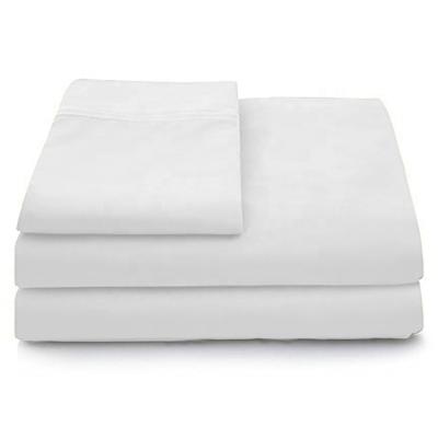 China TWILL Hotel Hospital Used Cotton / Polyester Flat White Bed Sheets for sale