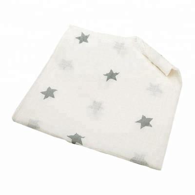 China Double Layer Anti-Static 100%Cotton Printed Muslin Fabric Baby Wrap Covering for sale