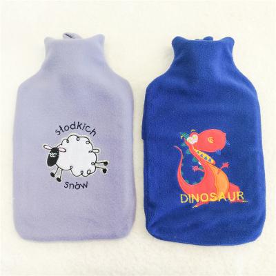 China Body Warmer Hand Warmer Reusaber Hot Water Bottles Rubber Hot Water Bag With Soft Furry Covers for sale