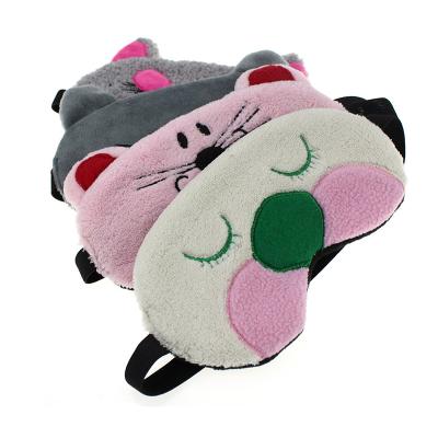 China Shading Quality Lightweight Warm Cute Plush Sleeping Animal Eye Mask For Girls for sale