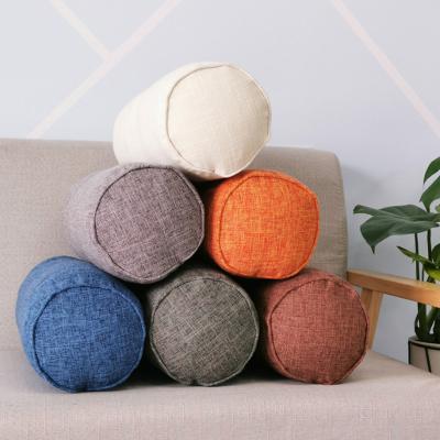 China Colorful Creative Cylindrical Multifunctional Memory Tile Sofa Waist Pad Pillow for sale