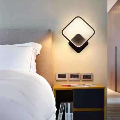 China Modern Simple Modern Aluminum Simple Single Color LED Wall Light Indoor Led Square Light for sale