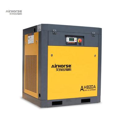 China Hot Sale 15 KW 20 HP ASME Electric Lubricated Industrial Screw Belt Driven Air Compressor for sale