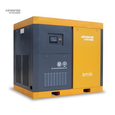 China 100HP Lubricated Rotary Screw Air Compressor Two Stage Rotary Air Compressor 75 KW Screw Air Compressor for sale