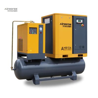 China Compressor lubricated a tornillo 10 hp receiver tank mounted 300l 500l air compressor for sale