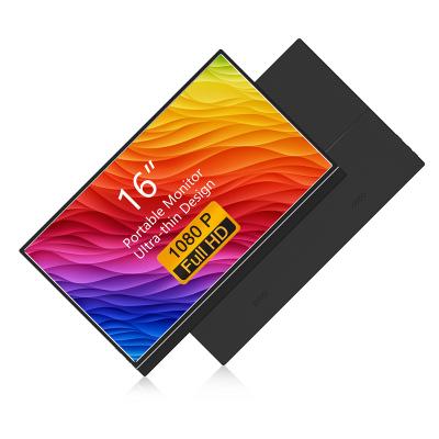 China Speaker Support HDR 16 Inch USB C Powered 1080P IPS 15.6 Inch Screen Portable Monitor for sale