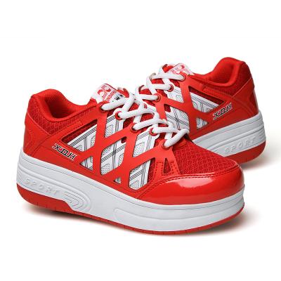 China Child Detachable Shoes Unisex Detachable Single Wheel Double Stripe Shoes Single Skate Shoes for sale