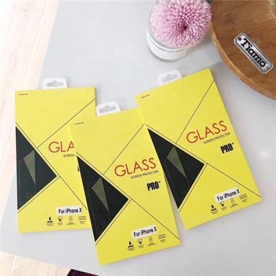 China Recycled Materials Low Price Tempered Glass Screen Protector Retail Packaging Packaging For iPhone for sale