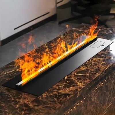 China Modern Indoor Smart Control Multi Colors Phone App Smart Fire 3d Water Vapor Single Electric Fireplace 800/1000/1200/1500/1800/2000mm Long for sale