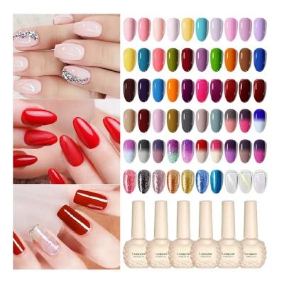 China 10ML Private Label UV Gel Nail Polish in Assorted Colors for Need of Uv Lamp to Dry for sale