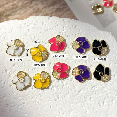 China New arrivals 3d Nail art Charms flowers decoration Nail Jewelry colorful charms for Beauty spa for sale