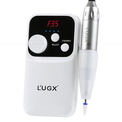 China L'UGX speed 25000-35000 rpm Rechargeable portable nail polisher white for sale