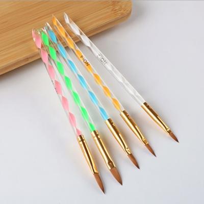 China 5pcs/set Professional Acrylic Brushes Set for Nail UV Gel Carving Drawing Painting Pen for sale