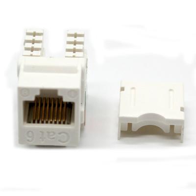 China Módulo rj45 Cat6 UTP Jack trapezoidal femenino para el panel de remiendo en venta