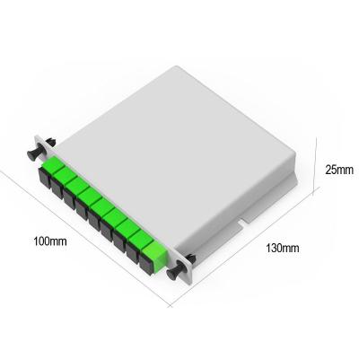 China Tipo divisor óptico del casete de los conectores del SC UPC de la caja del ABS del divisor del Plc del soporte de estante del PLC de 1X2 1X4 1X8 1X16 en venta