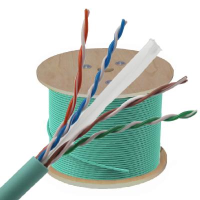 中国 1000ft 305m Cat6 2x4p 23awg 24awgのイーサネットLANは保護されていないUTP固体ポリ塩化ビニールをケーブルで通信する 販売のため