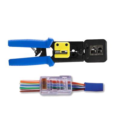 China Passagem profissional da ferramenta RJ45 do friso através dos conectores/grampos/extremidades à venda