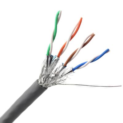 中国 証明されたFtp Cat6A固体23AWG POE LANケーブルの純粋な裸の銅のコンダクター 販売のため