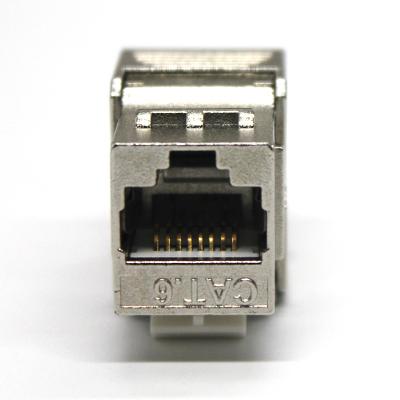 China Gato trapezoidal 6 del gato 6a Jack Shielded Metal Modular Jack del conector RJ45 en venta