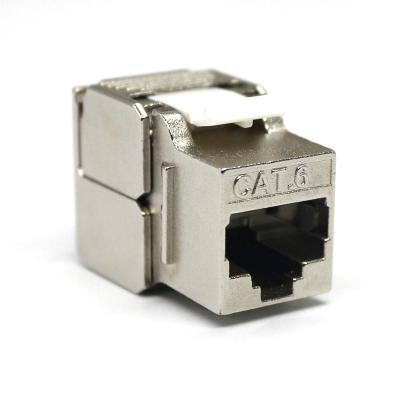 China Jack Cat trapezoidal 6a RJ45 protegió los 180 grados toolless Cat6A STP Jack trapezoidal en venta