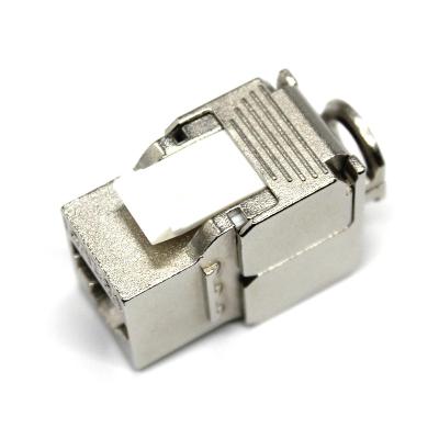 China Zinc Alloy RJ45 8P8C Shielded Toolless Cat6A / Cat6 Keystone Jack STP for sale