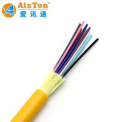 China el precio de fábrica que los Multi-corazones interiores telegrafían GJFJV 8 quita el corazón al cable de la fibra con la fibra de almacenador intermediario apretado y la chaqueta amarilla de LSZH en venta